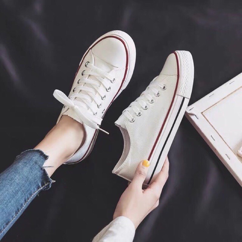 Giày thể thao sneaker nữ đế bằng cổ thấp Hàn Quốc FLOWER GT88 - Nguyentrang239