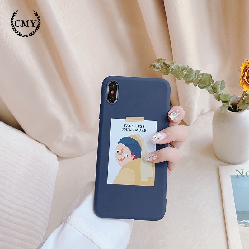 Ốp lưng silicon TPU in hình cô gái vui nhộn cho iPhone11/11Pro 11pro Max X XR XS XS MAX 6 7 8 plus SE | BigBuy360 - bigbuy360.vn