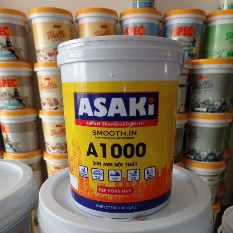 Sơn tường nhà nội thất nhà asaki ( 1 kg) bán lẻ 35k