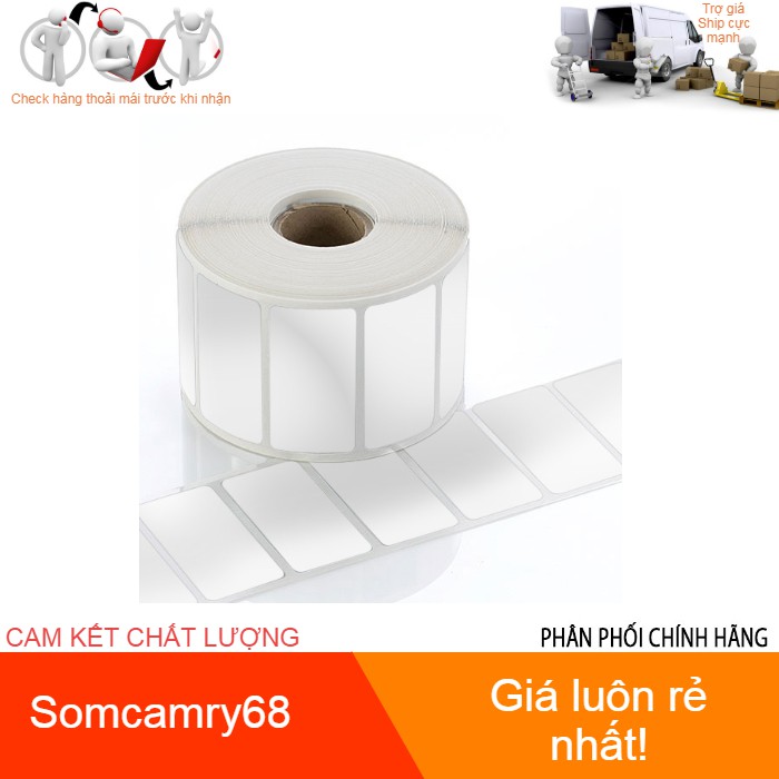 Giấy in mã vạch, decal tem nhãn 80x35 mm 1 tem/ hàng