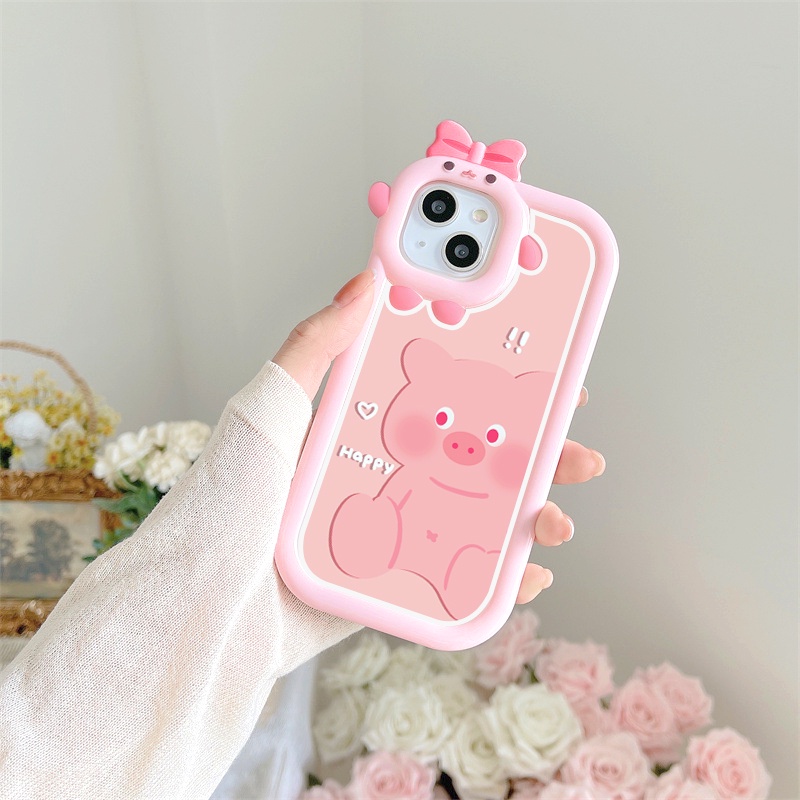 Ốp lưng iphone camera nơ Cute Pig 6/6plus/6s/6splus/7/7plus/8/8plus/x/xs/11/12/13/14/pro/max/promax/plus/shin/case | BigBuy360 - bigbuy360.vn