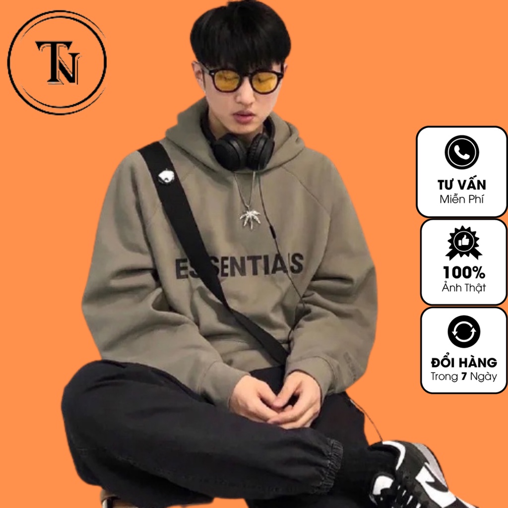 Áo Hoodie Nam Essentials TINOWWEAR, Áo Khoác Nỉ Bông Cotton có Mũ, Dày Dặn Có Đủ 5 Màu kèm ảnh thật