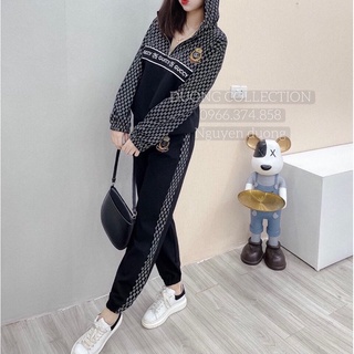 Set bộ thể thao umi phối hoạ tiết g g sang chảnh tag ngực