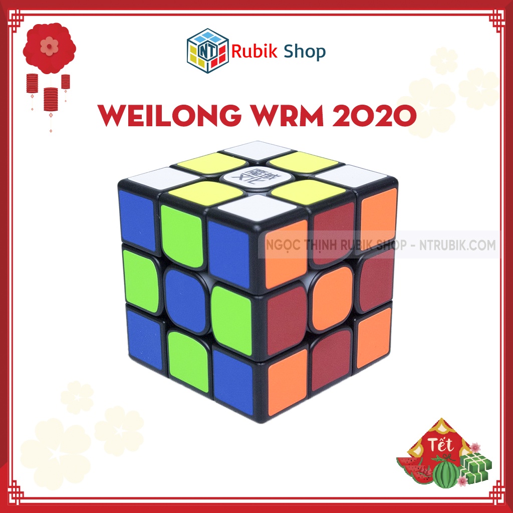 [Siêu Phẩm] Rubik 3x3 MoYu Weilong WRM 2019/2020 Stickerless/ Đen (Có nam châm)