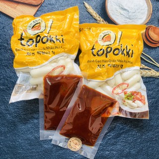 1KG Bánh Gạo Tokbooki Nhân Phô Mai Kèm 200G Sốt