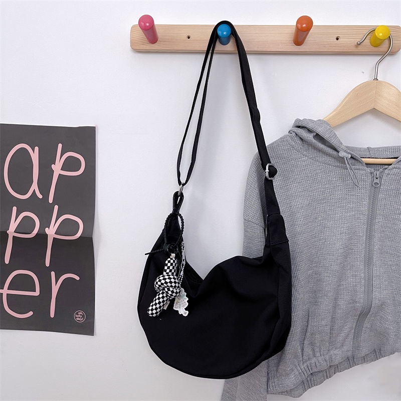 Túi Xách Đeo Vai Màu Trơn Phong Cách Nhật Bản Thời Trang Cho Nữ