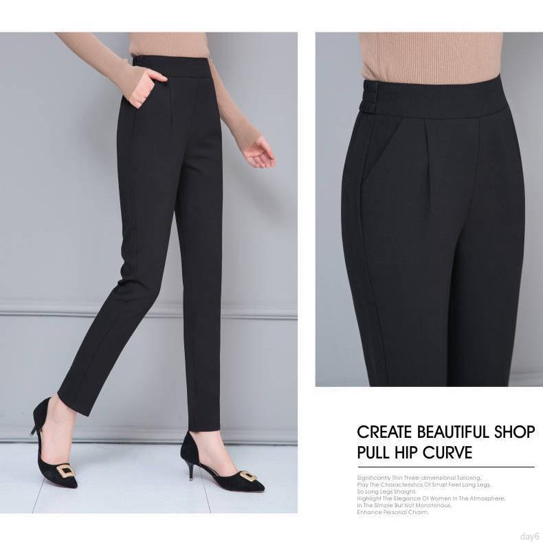 Quần Dài Lưng Cao Thiết Kế Thoải Mái Cho Phái Nữ