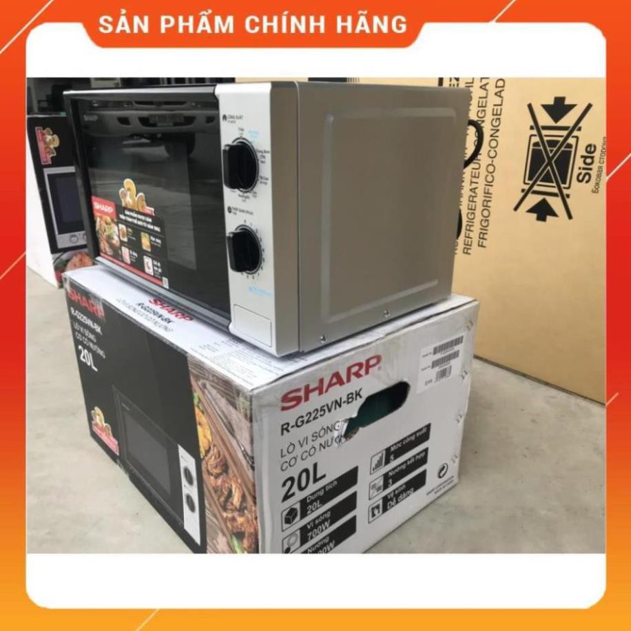 [Hỏa tốc 1 giờ] [FreeShip] Lò Vi Sóng Sharp Có Nướng R-G225VN-BK - 20 Lít, HÀNG CHÍNH HÃNG, BH 12 tháng BM