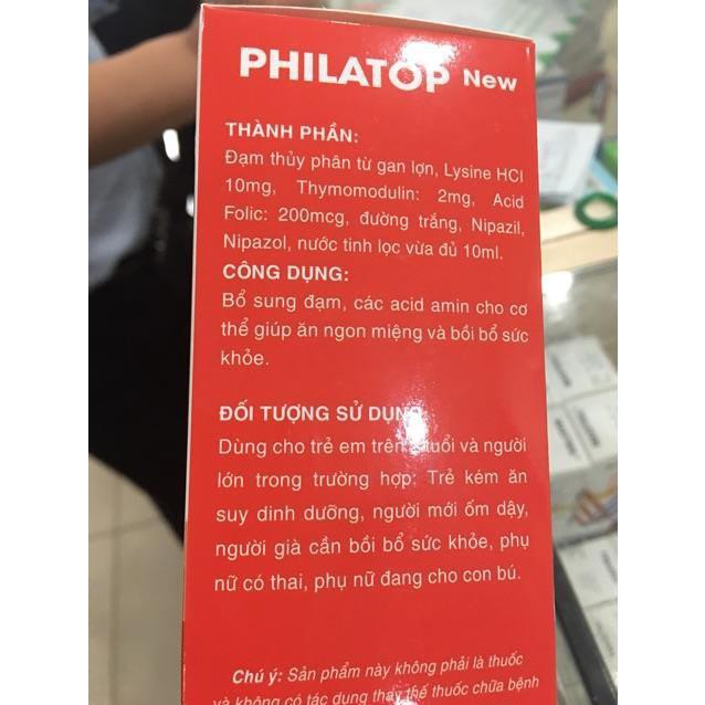 Philatop Ống Nhựa - Dùng cho trẻ biếng ăn chậm lớn (hộp 20 ống )