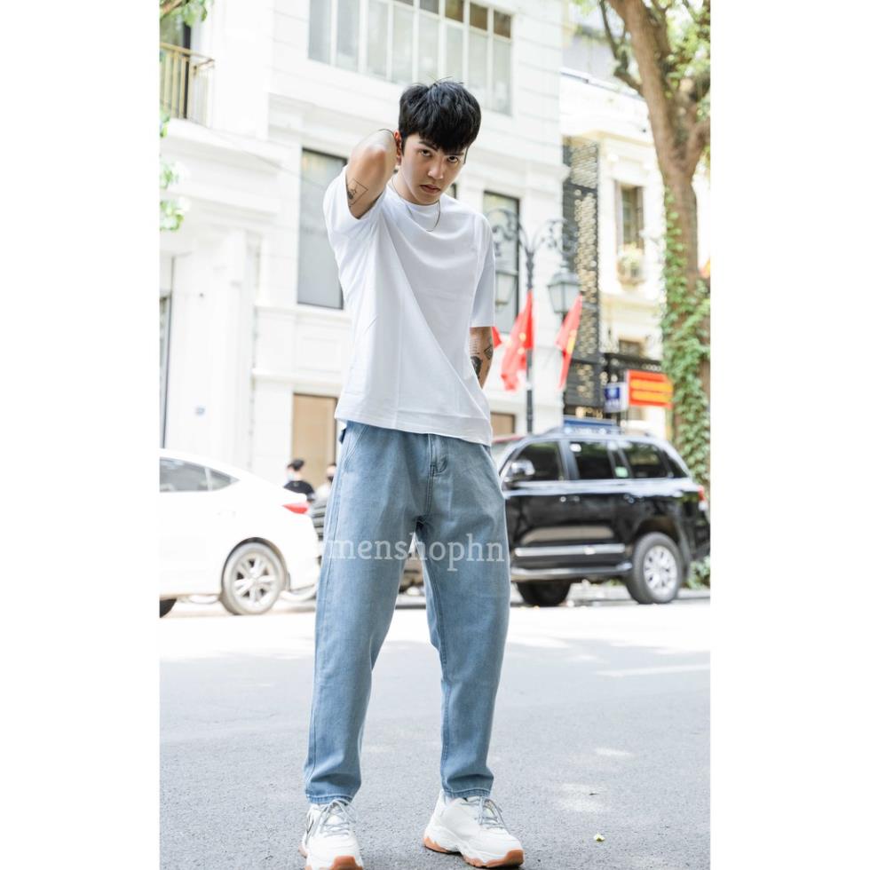 Quần jean túi hộp baggy, phom ống suông rộng nam - TUI HOP [ảnh Shop tự chụp] - HOTTREND 2023