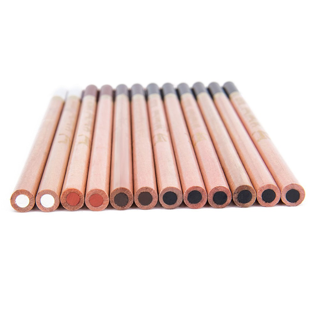 Bộ 12 bút chì màu gồm 4 tông màu vẽ chuyên nghiệp Seamiart