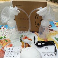 Máy hút sữa matxa điện đôi Real bubee