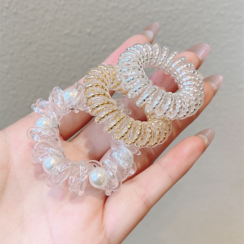 Dây buộc tóc lò xo co giãn phong cách Hàn Quốc đơn giản cho nữ