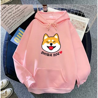  Áo hoodie mặt chó trái tim chất nỉ bông dày siêu ấm 75