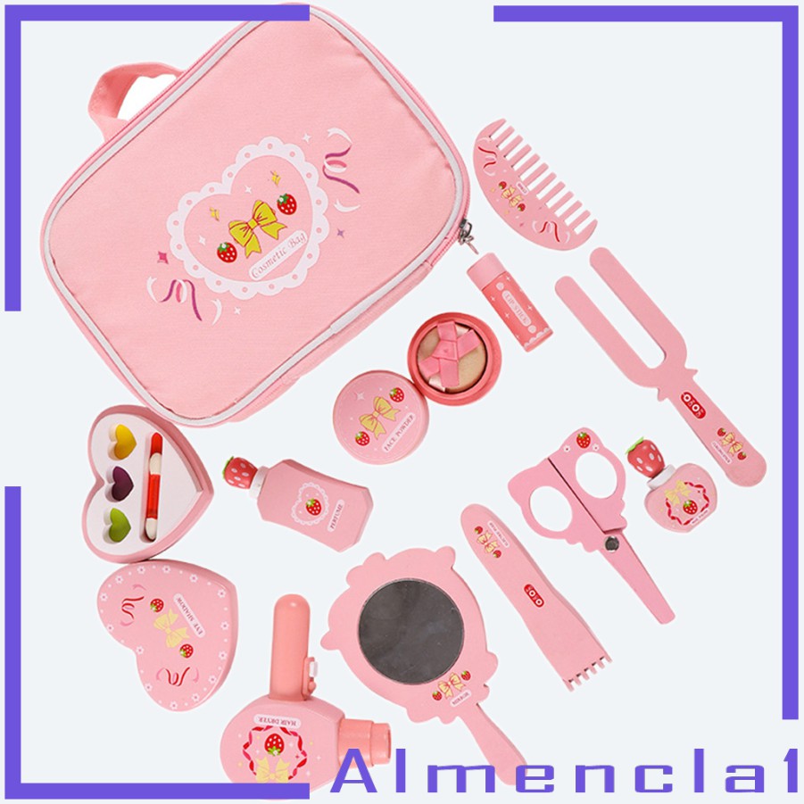 Bộ Đồ Chơi Trang Điểm 12 Món Bằng Gỗ Almencla1 Cho Bé Gái