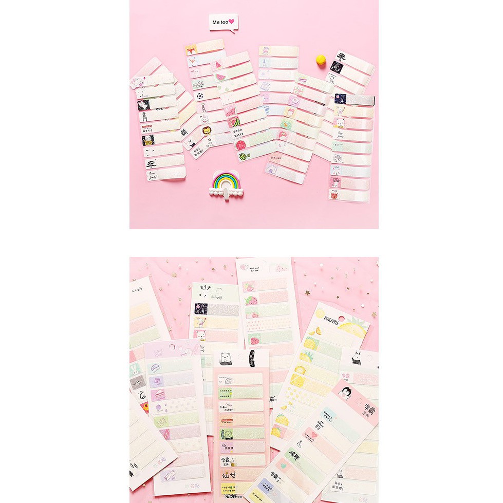 Giấy note ghi chú, bookmark động vật xinh xắn nhiều màu