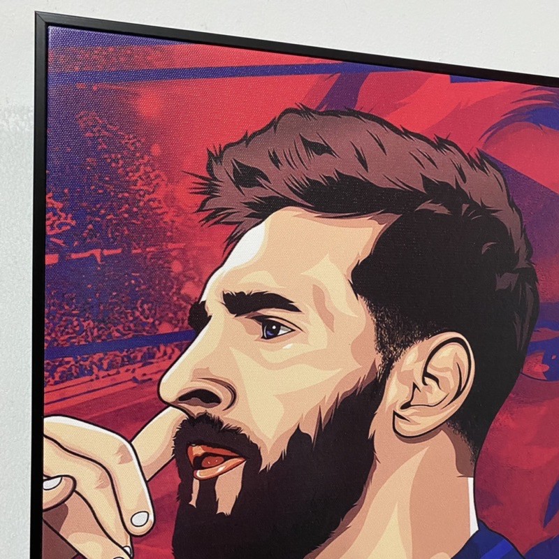 Tranh Treo Messi, Có Khung Composite, Trang trí Phòng Net