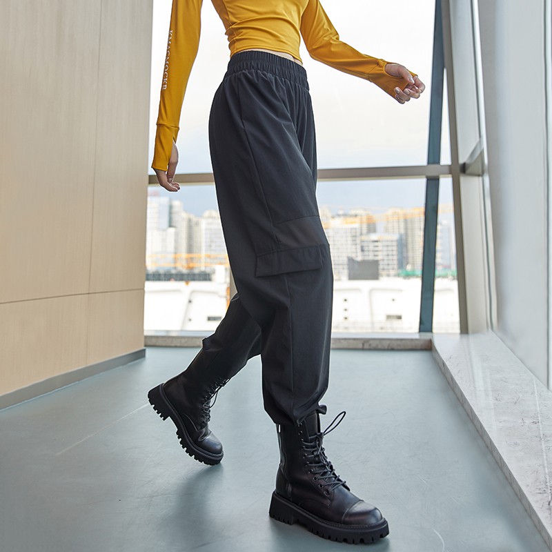 Quần Dài Thể Thao Dáng Rộng Phối Túi Thời Trang Mùa Thu Cho Nữ | BigBuy360 - bigbuy360.vn