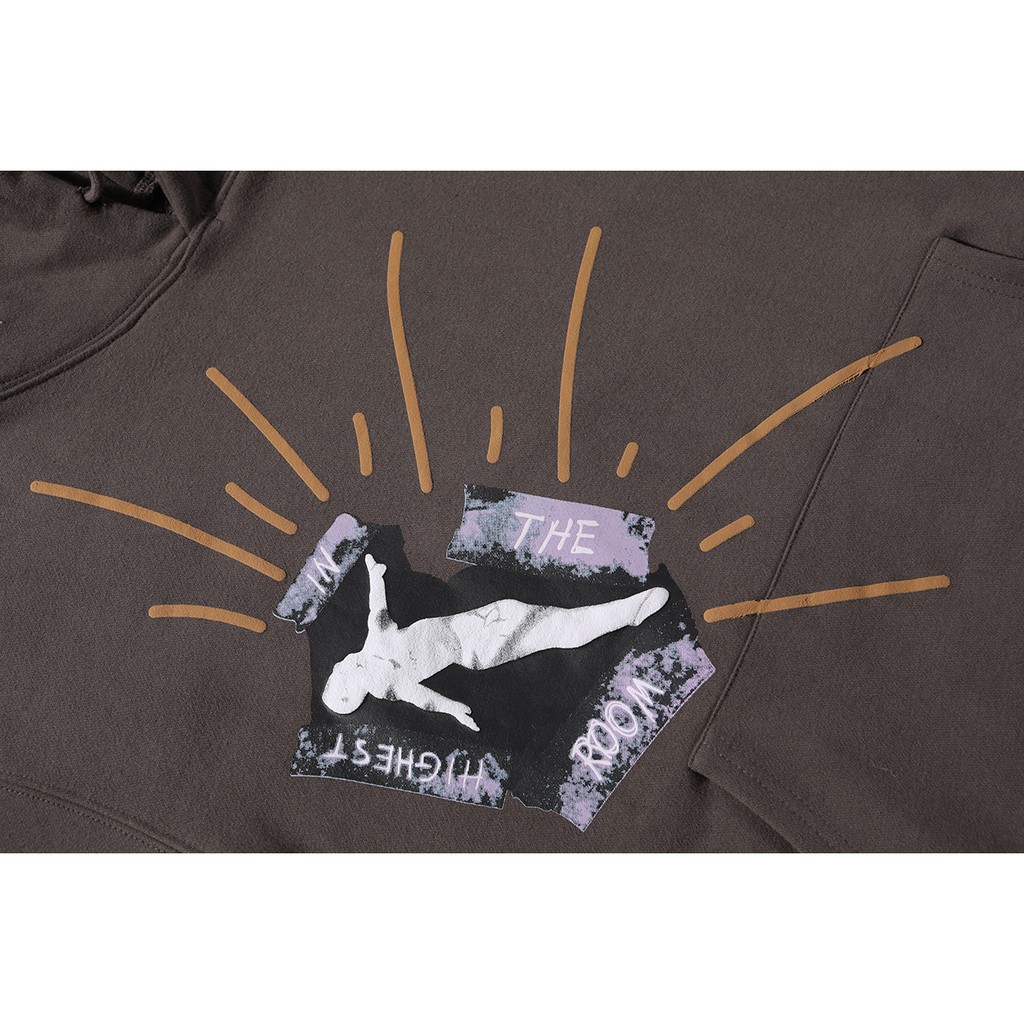 Travis Scott's new Lisa same style flame ladder TS stickman pullover fleece hoodie