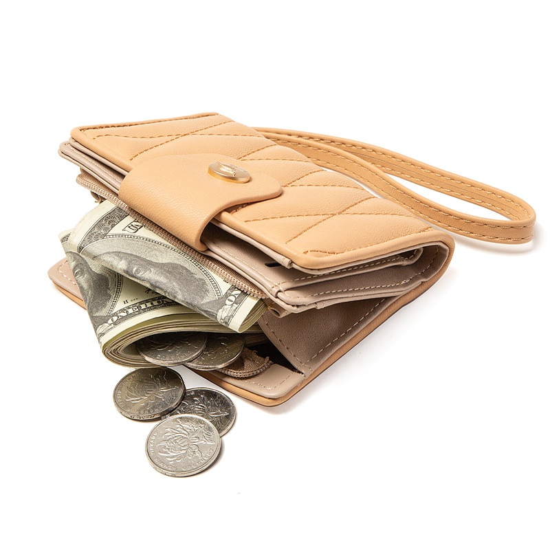 Ví cầm tay có dây khóa kéo thời trang dành cho bạn nữ