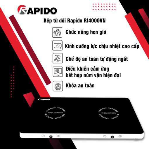 Bếp từ dương Rapido RI3000KB