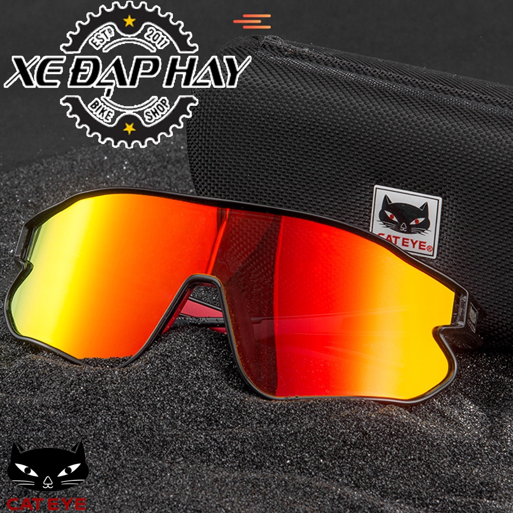 Kính Đi Xe Đạp Chính Hãng CATEYE | Model Polarized Kính Tráng Gương Chống Tia UV