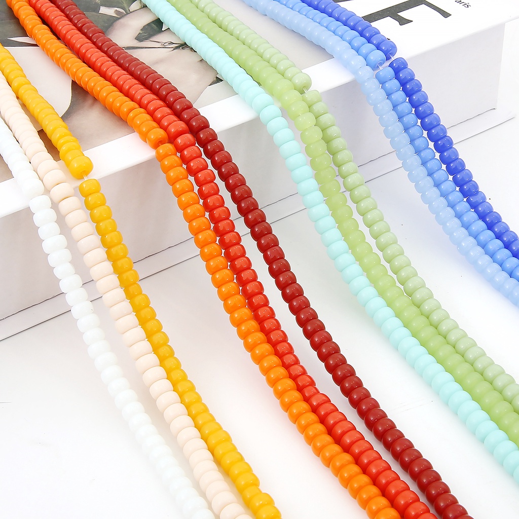 100 Hạt Xỏ Lỗ 6x4mm Cho Làm Trang Sức Thủ Công