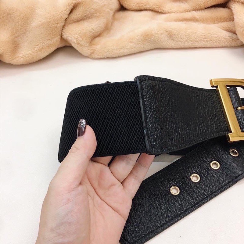 Mẫu Mới Đai lưng chữ D bản 4cm / thăt lưng chun chiết éo - Hari Korea Accessories