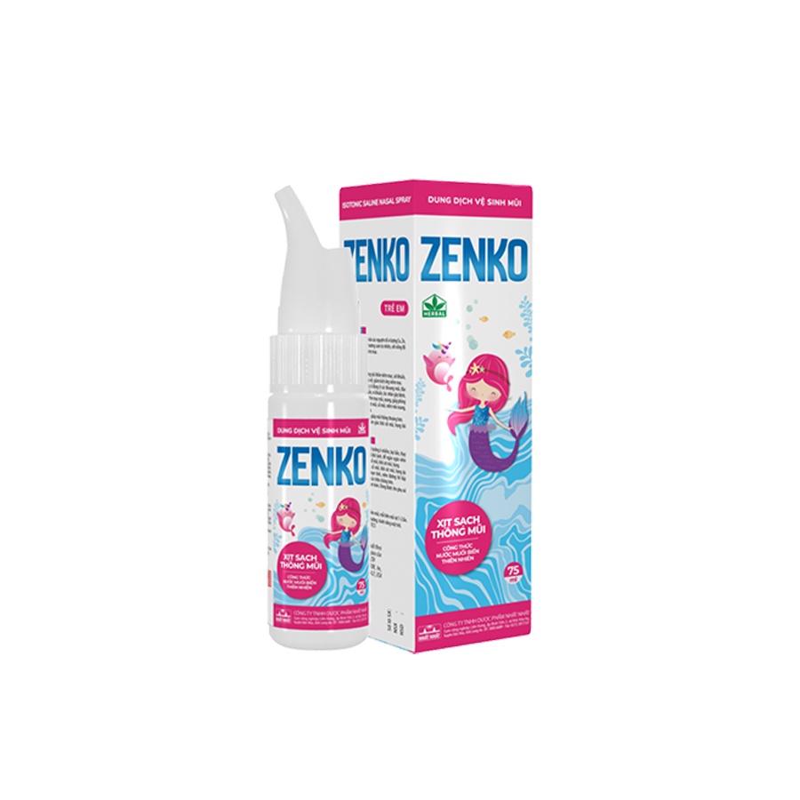 Dung dịch xịt vệ sinh mũi Zenko (Dược phẩm Nhất Nhất) - Bảo vệ mũi, ngừa khô mũi, nghẹt, sổ mũi, đau xoang