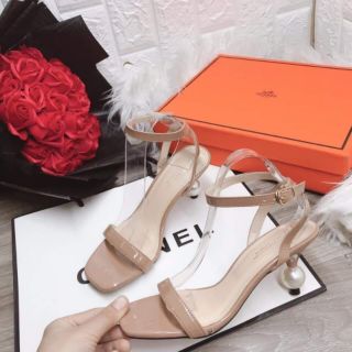 Sandal quai mảnh, gót ngọc 5cm