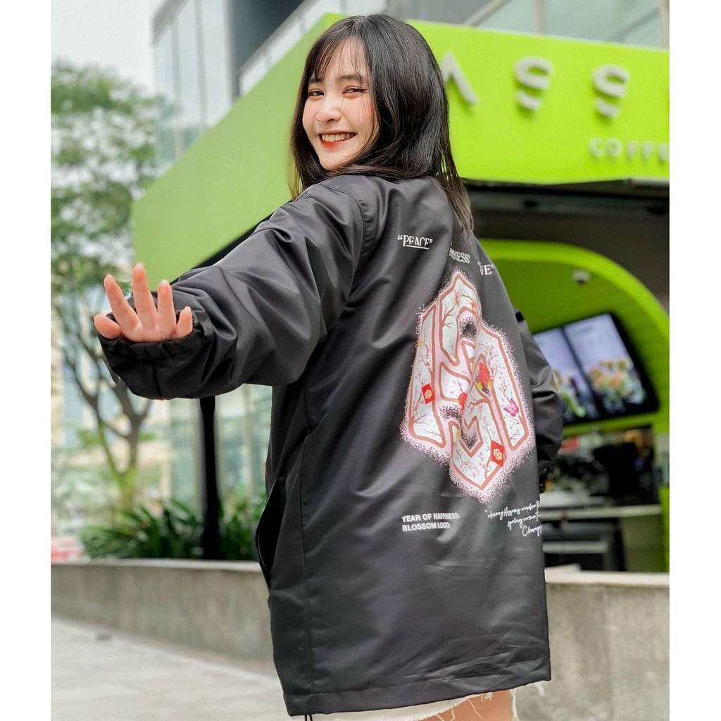 [FREE SHIP]_Áo khoác dù nam nữ vải dù 2 lớp SWE HOA ANH ĐÀO kiểu Bomber cao cấp_FASHIONNEWW