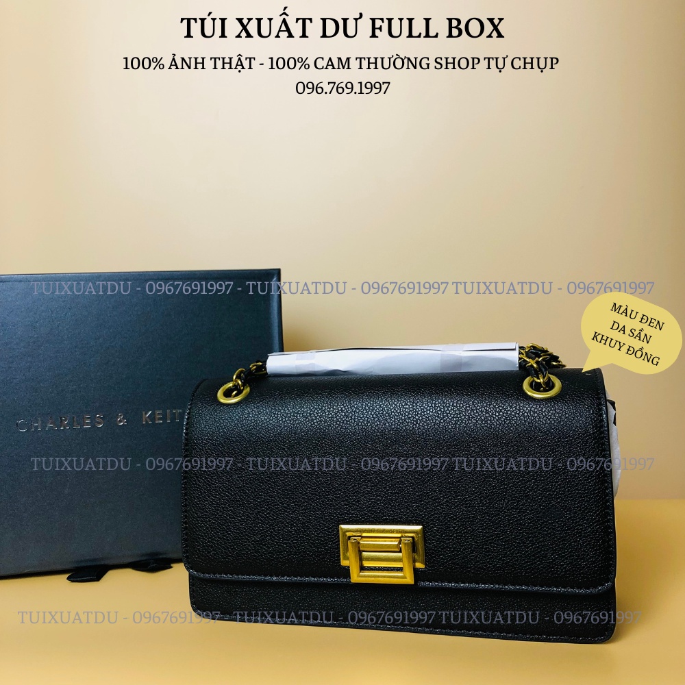 Túi cnk xuất dư đeo vai đeo chéo kẹp nách nữ nắp gập phom hình chữ nhật thời thượng chất da pu trơn