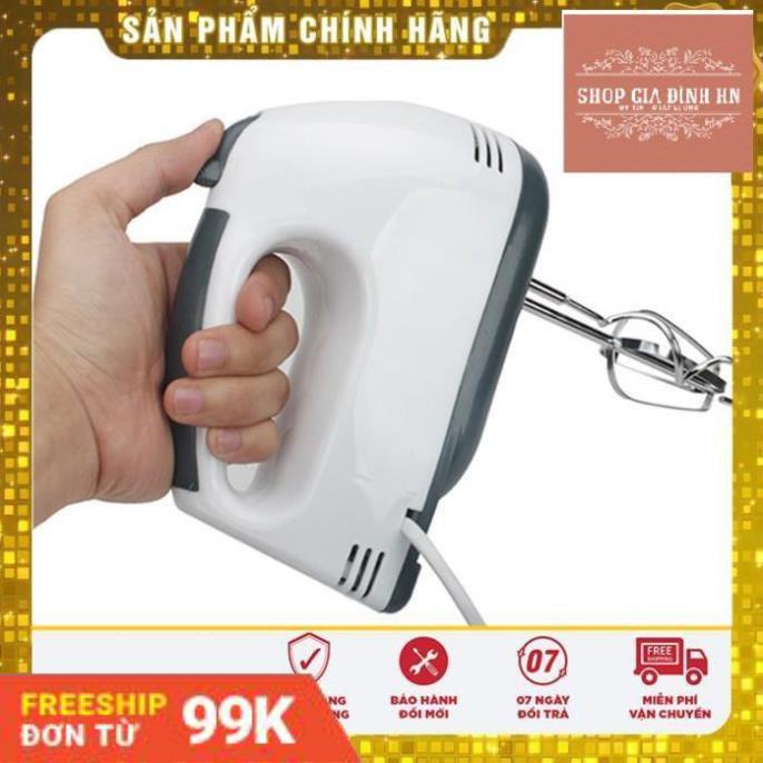 Máy đánh trứng cầm tay 7 mức tốc độ tiện lợi dễ sử dụng - tặng kèm dụng cụ nhào bột