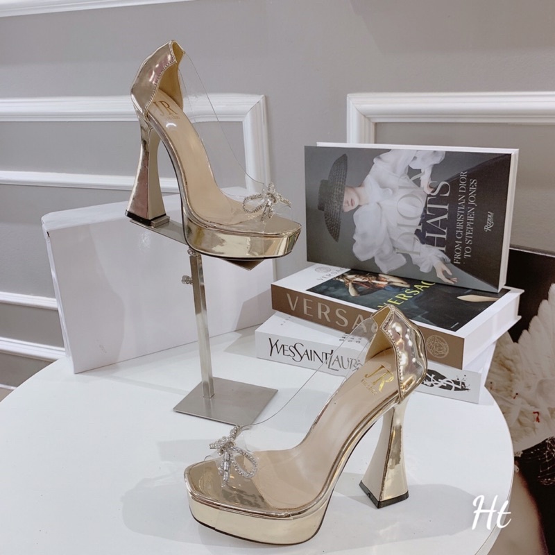 ❄️ Giày mika hở mũi đế trụ 15cm. Hàng quảng châu full box sẵn hàng