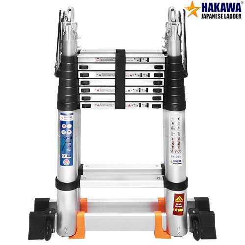 Thang nhôm rút đôi Cao Cấp HAKAWA HK250 Hãng Nhật chính hãng