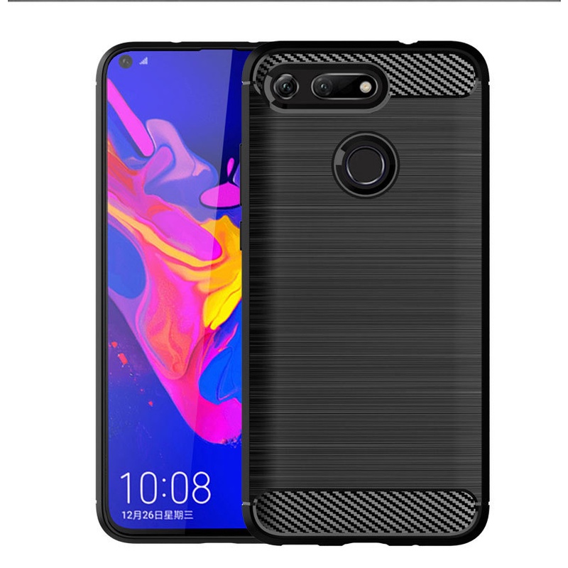 Ốp Điện Thoại tpu Silicon Phối Sợi carbon Mặt Nhám Bo Viền Chống Sốc Cho honor view 20 huawei honor v20