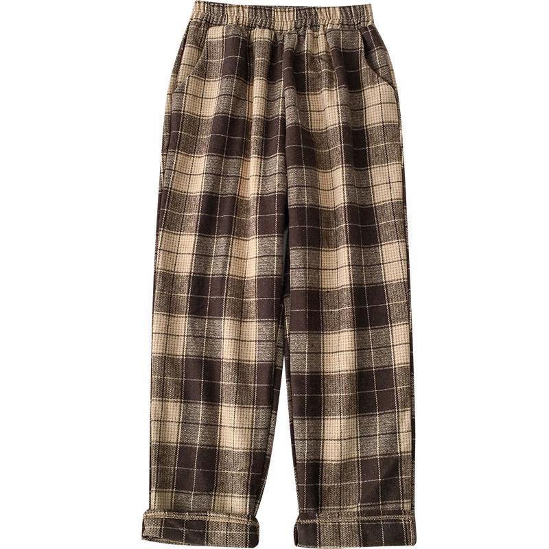 Quần Kẻ Caro Ô To Plaid Pants Dáng Suông Unisex _ quần cuttlotes kẻ caro ống rộng