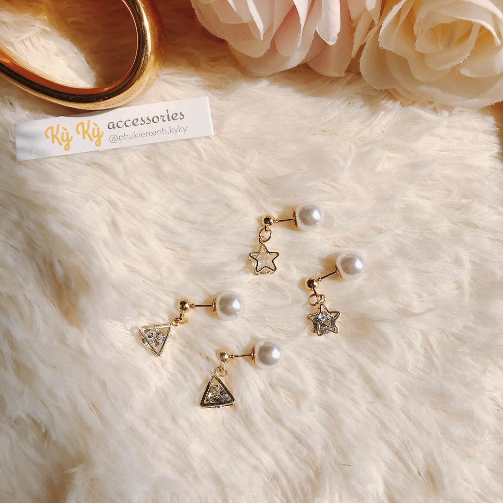Bông tai nữ đẹp - Khuyên tai nữ chuôi bạc S925 phong cách hàn quốc kiểu dáng nhỏ ngôi sao xinh chọn mẫu