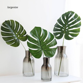 1 nhánh lá trầu bà monstera nhân tạo trang trí nội thất