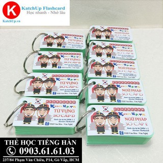 COMBO Flashcard Tiếng Hàn Sơ cấp TOPIK 1,2 (Từ vựng, ngữ pháp)