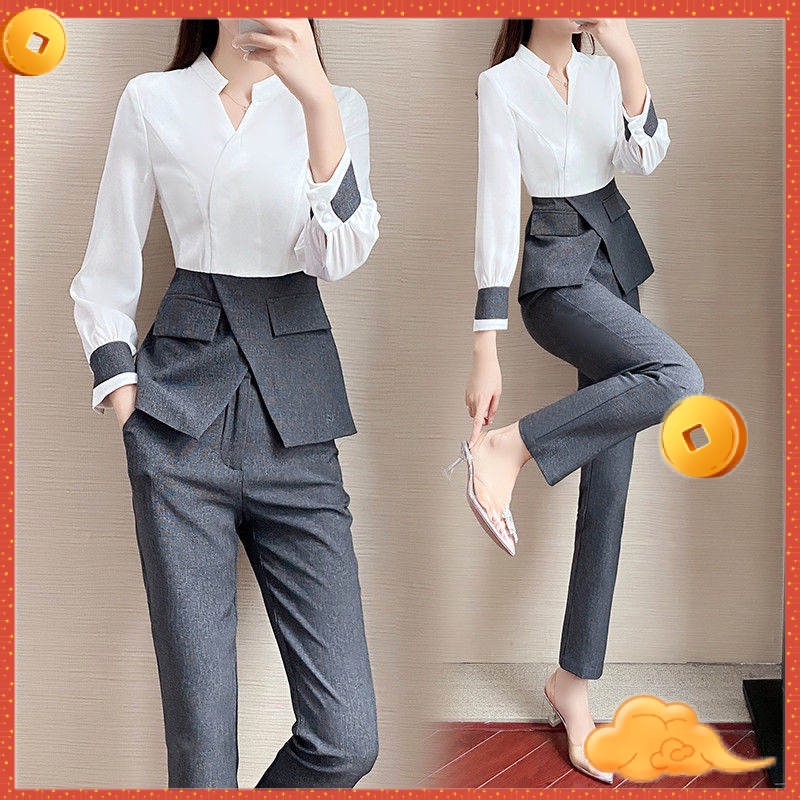 Set trang phục mẫu 2021 phong cách nước ngoài thời trang mùa thu thanh lịch dành cho nữ (Có bán lẻ)