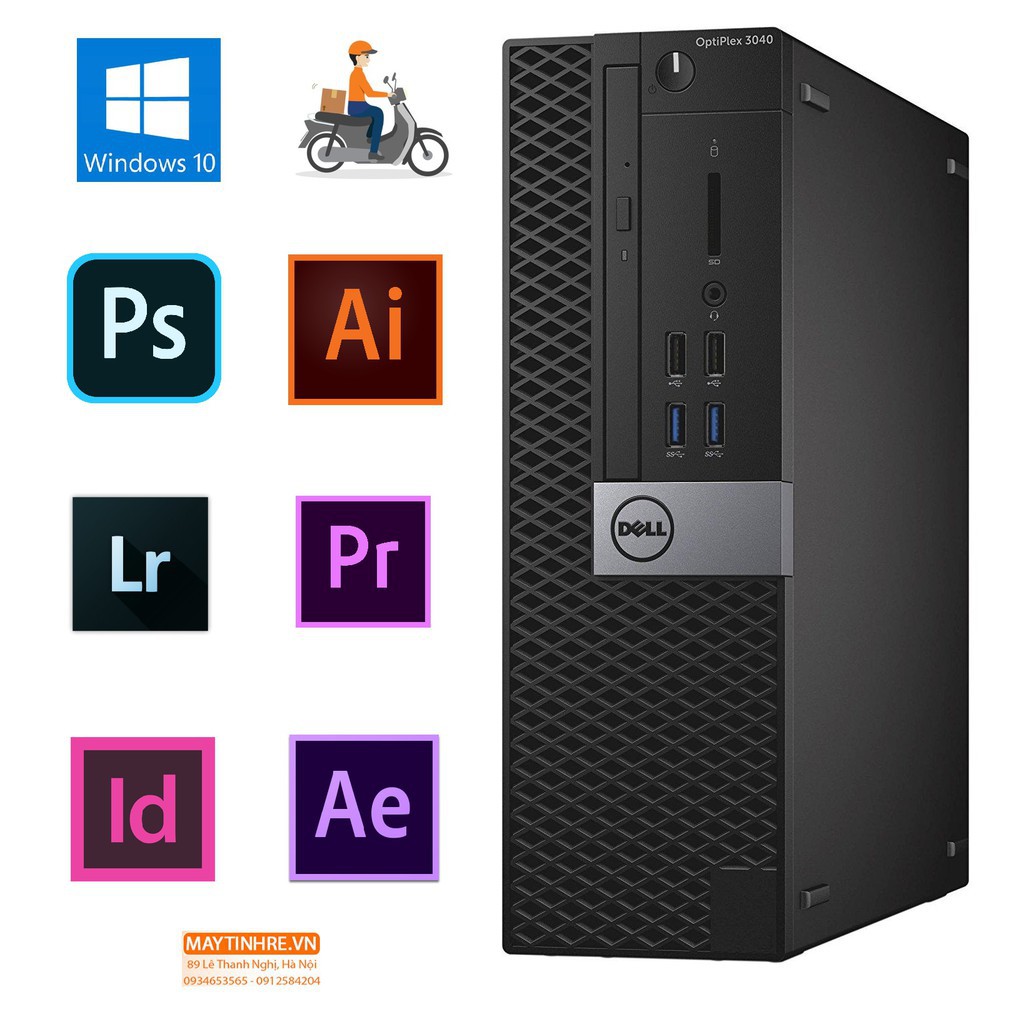 Xác case máy tính barebone Dell Optiplex 7040 SFF Main intel H110 Socket 1151- hàng Nhật - Mỹ - Nguyên Bản