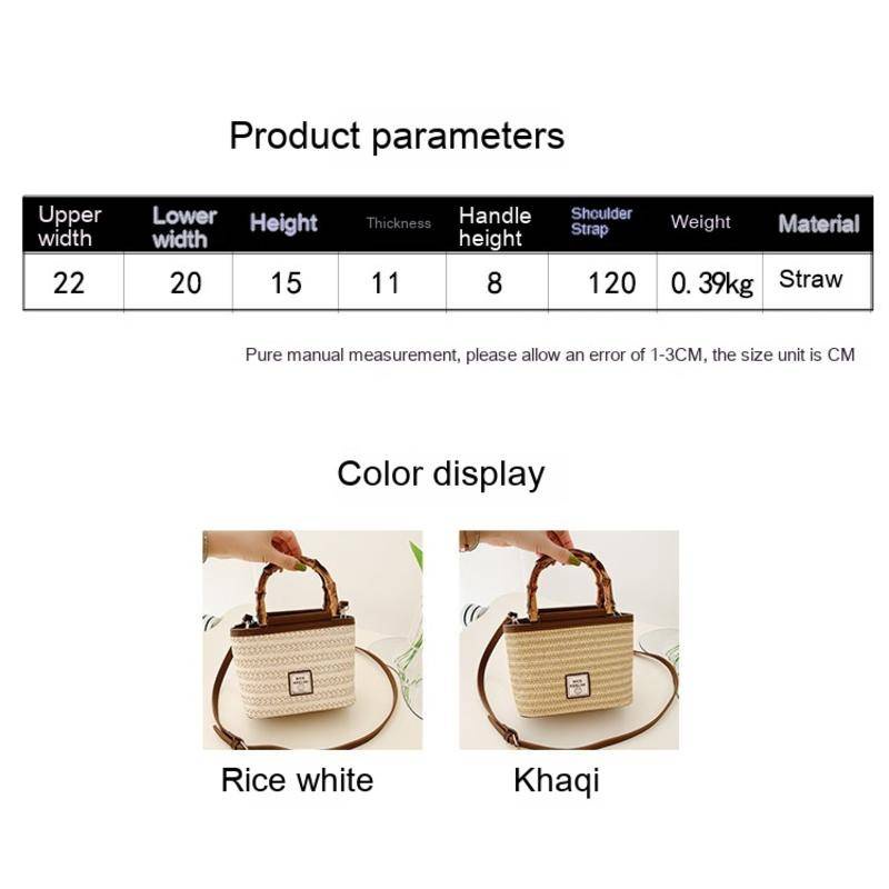 Túi Cói Đeo Chéo Nhỏ Xinh Phong Cách Thời Trang Mùa Hè 1776#