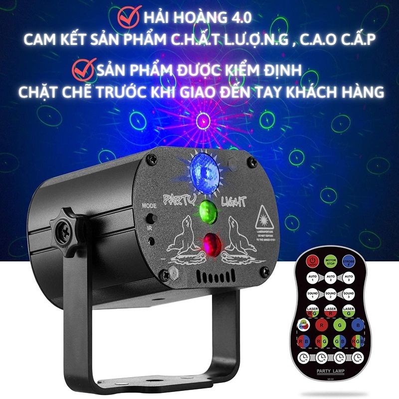 Đèn Laser Phòng Bay, Đèn Bay Phòng Theo Nhạc Có Hình Dùng Cho Phòng Karaoke Sân Khấu