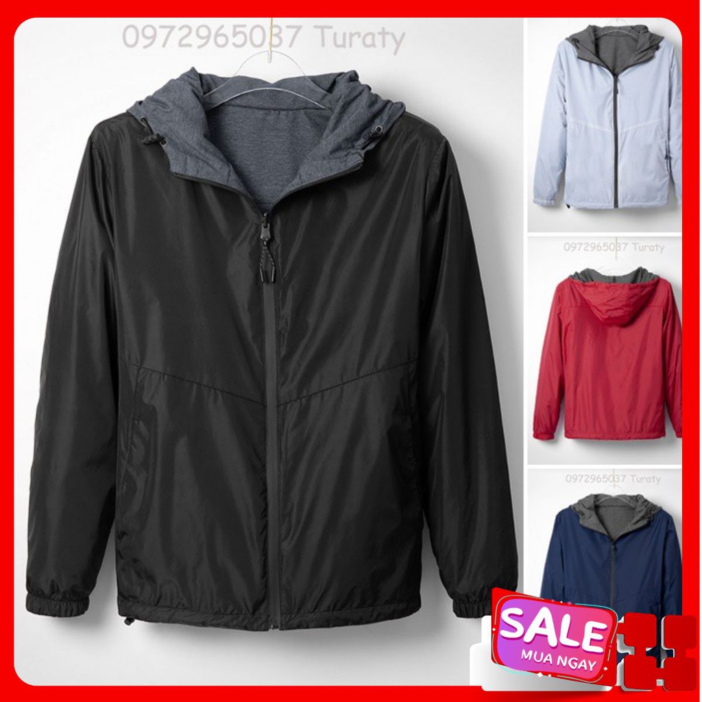 Áo Gió 2 Mặt Lót Cotton Mát Lạnh, Hàng Xuất Hàn, Dành Cho Cả Nam và Nữ sangchanhshop01
