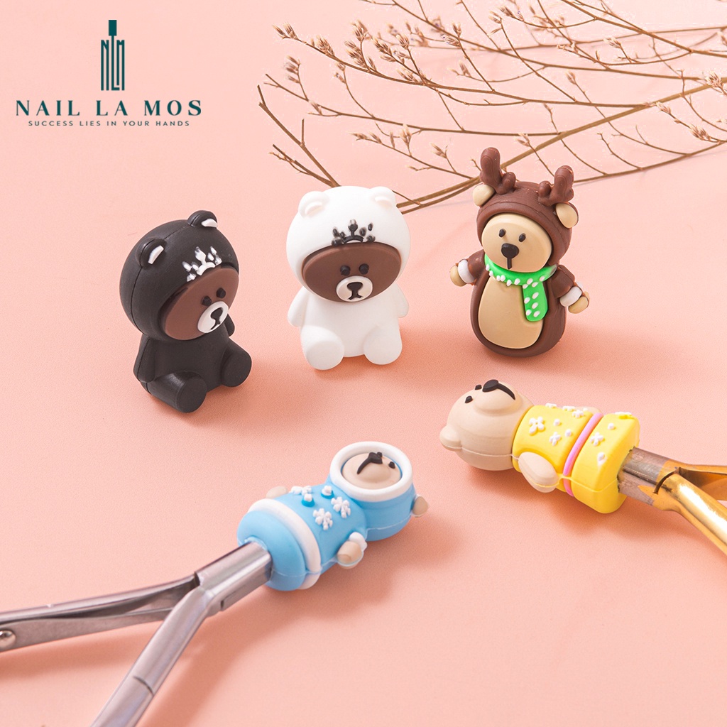 Bọc đầu kìm hình thú cute - Bọc bảo vệ đầu kềm silicon chuyên dụng cho dân làm móng