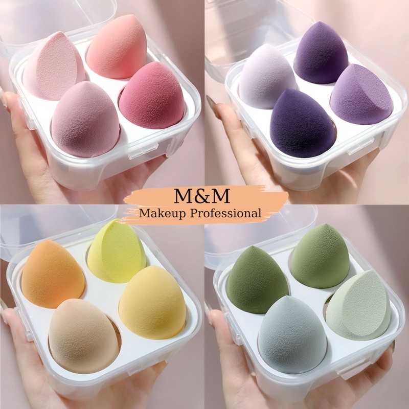 Hộp 8 mút trang điểm, mút tán kem nền chuyên nghiệp