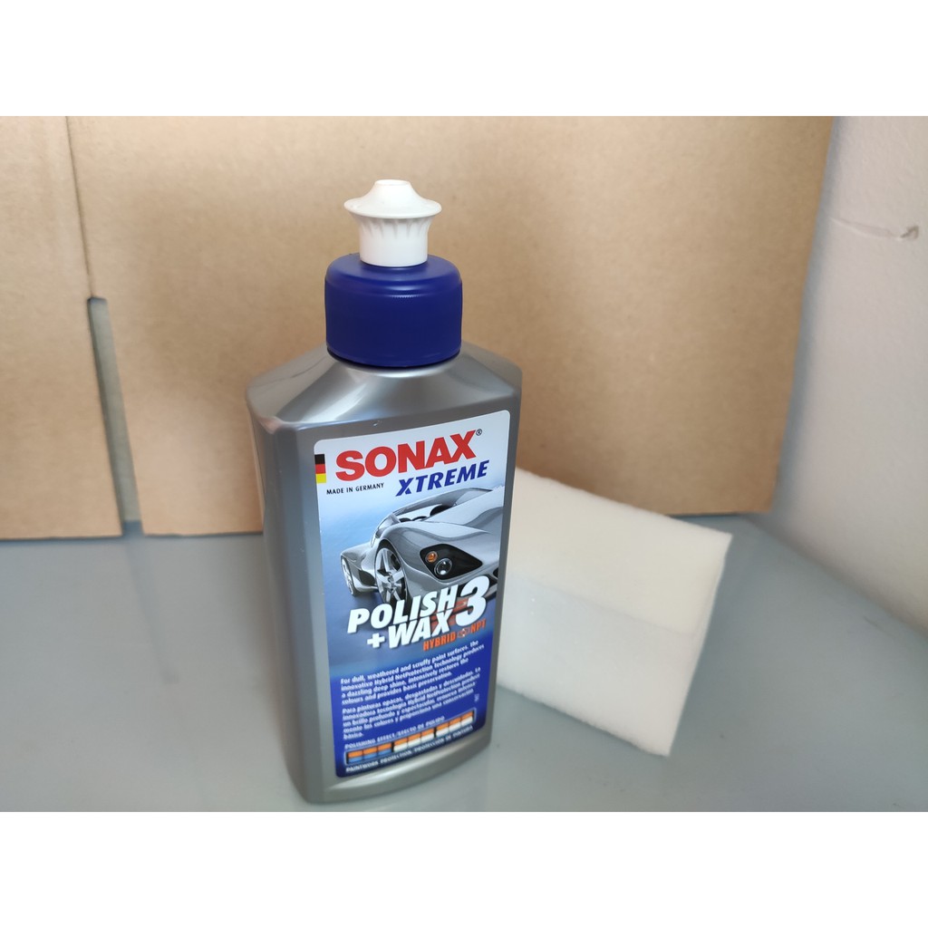 Dung Dịch Xóa Xước Đánh Bóng Sơn Sonax Wax 3 202100 250ml Tặng Mút