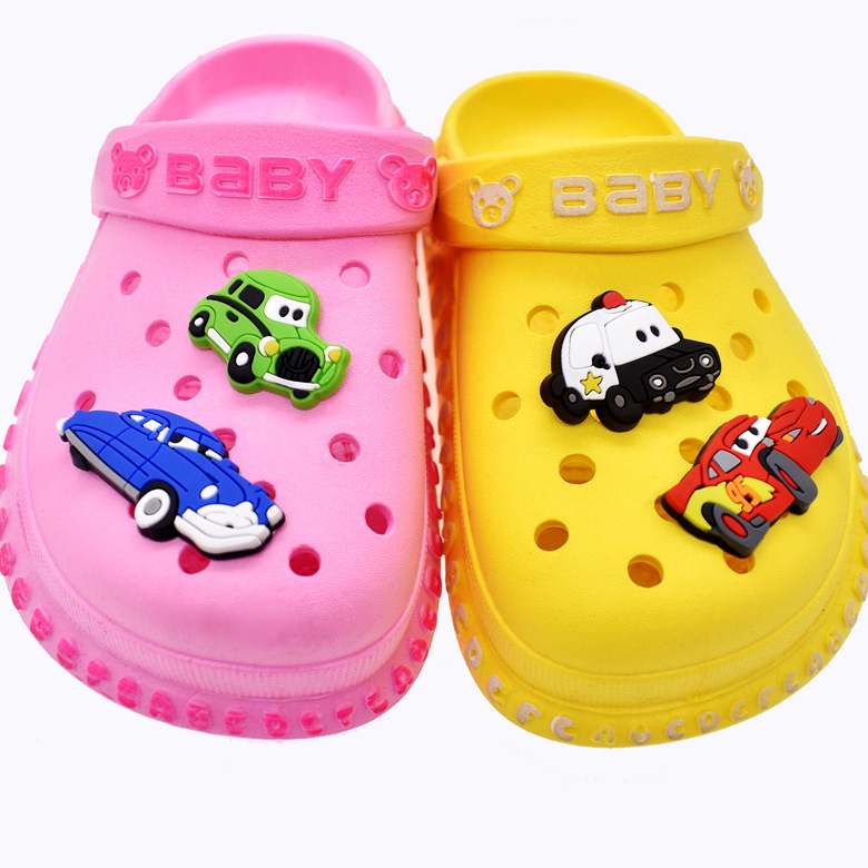 Đồ Trang Trí Hình Giày Crocs Xe Đua Jibbitz / Máy Bay Hoạt Hình Lightning McQueen Jibits Cho Trẻ Em