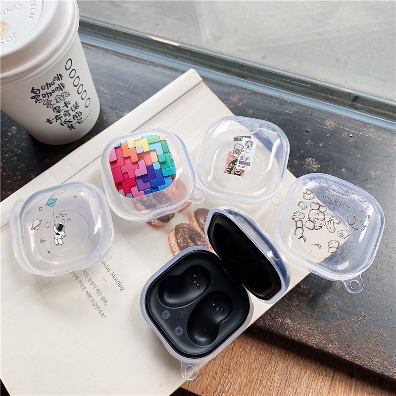 Vỏ Bảo Vệ Hộp Sạc Tai Nghe Samsung Galaxy Buds 2 Mềm Trong Suốt In Hình Không Gian Dễ Thương